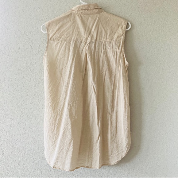 H&M | Tan Button Down Tank - Picture 4 of 4